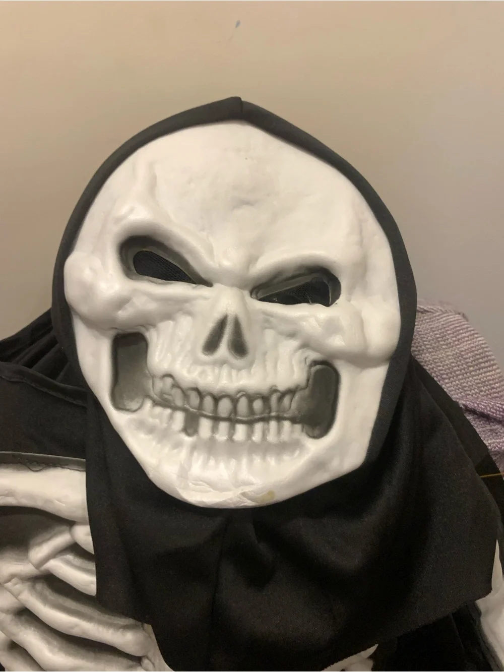 Kids Black Skeleton Costume with White Bone Print